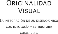 Originalidad Visual La integración de un diseño único con ideología y estructura comercial.
